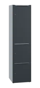 DOMINOU 431 úložná skříň 3-boxová, 1817x450x400 mm, korpus bílý, dvířka antracit